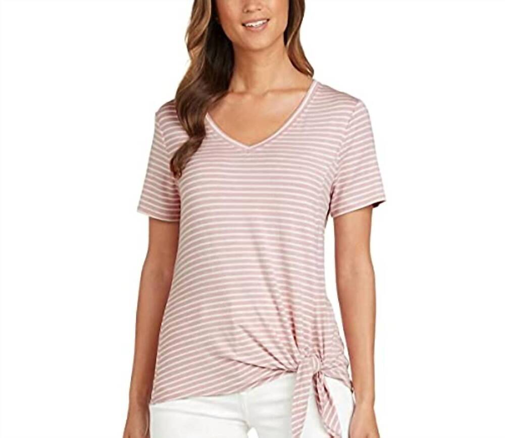 NEW MATTY M side tie t-shirt in dusty petal